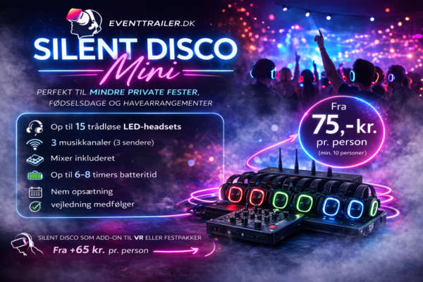 Silent Disco Mini ⭐ Perfekt til små fester