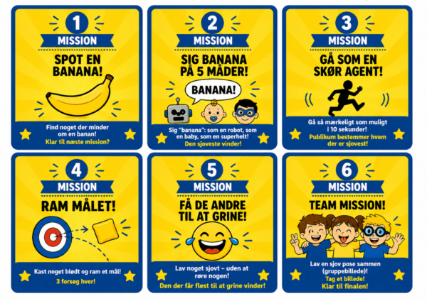 🍌 BANANA MISSION – Børnefødselsdag med Hoppeborg