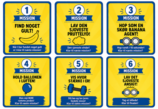 🍌 BANANA MISSION – Børnefødselsdag med Hoppeborg